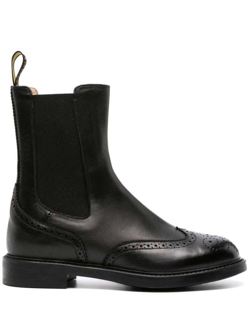 Doucal's brogue-detail leather ankle boots - Black von Doucal's