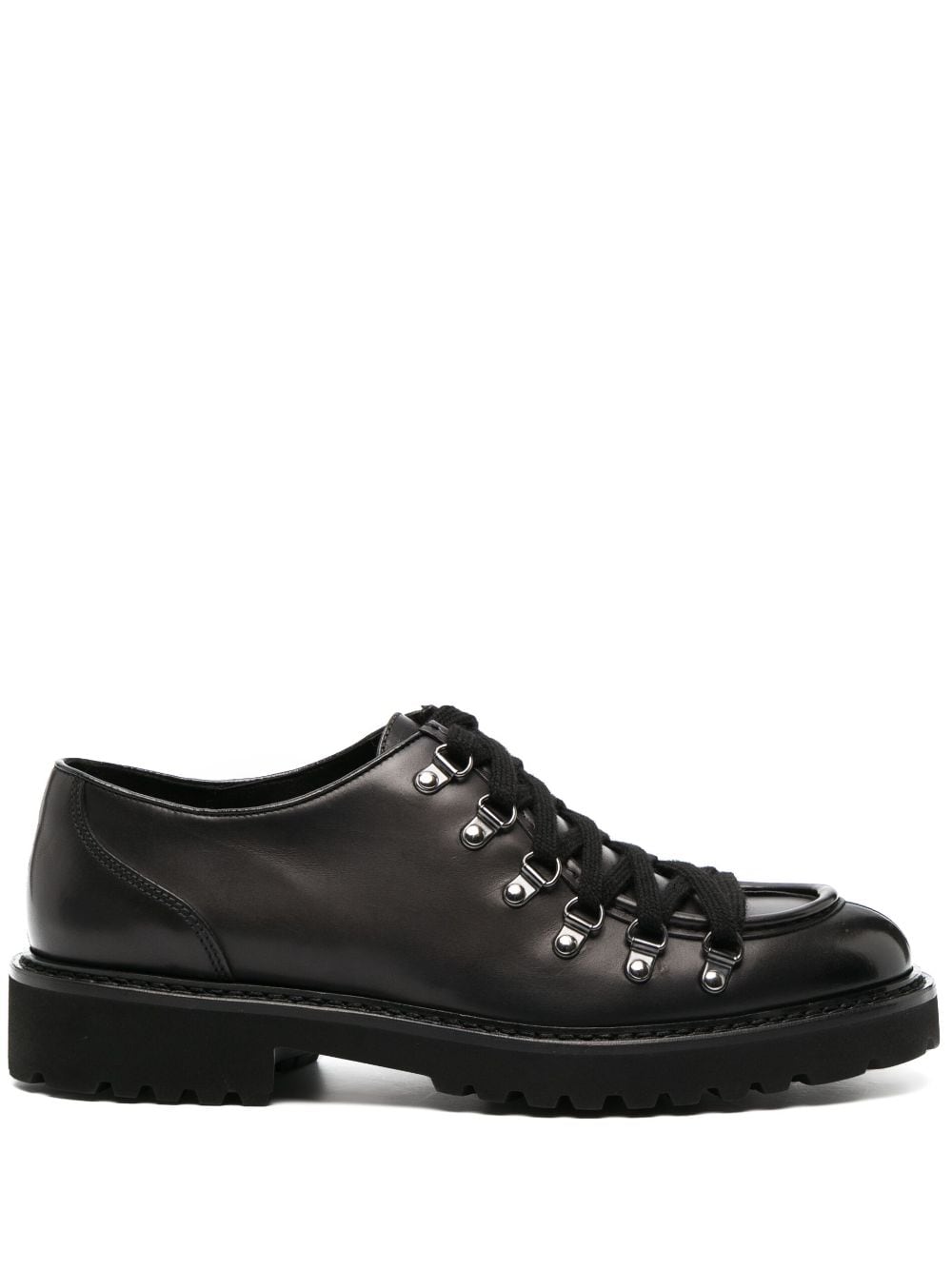 Doucal's round-toe leather lace-up shoes - Black von Doucal's