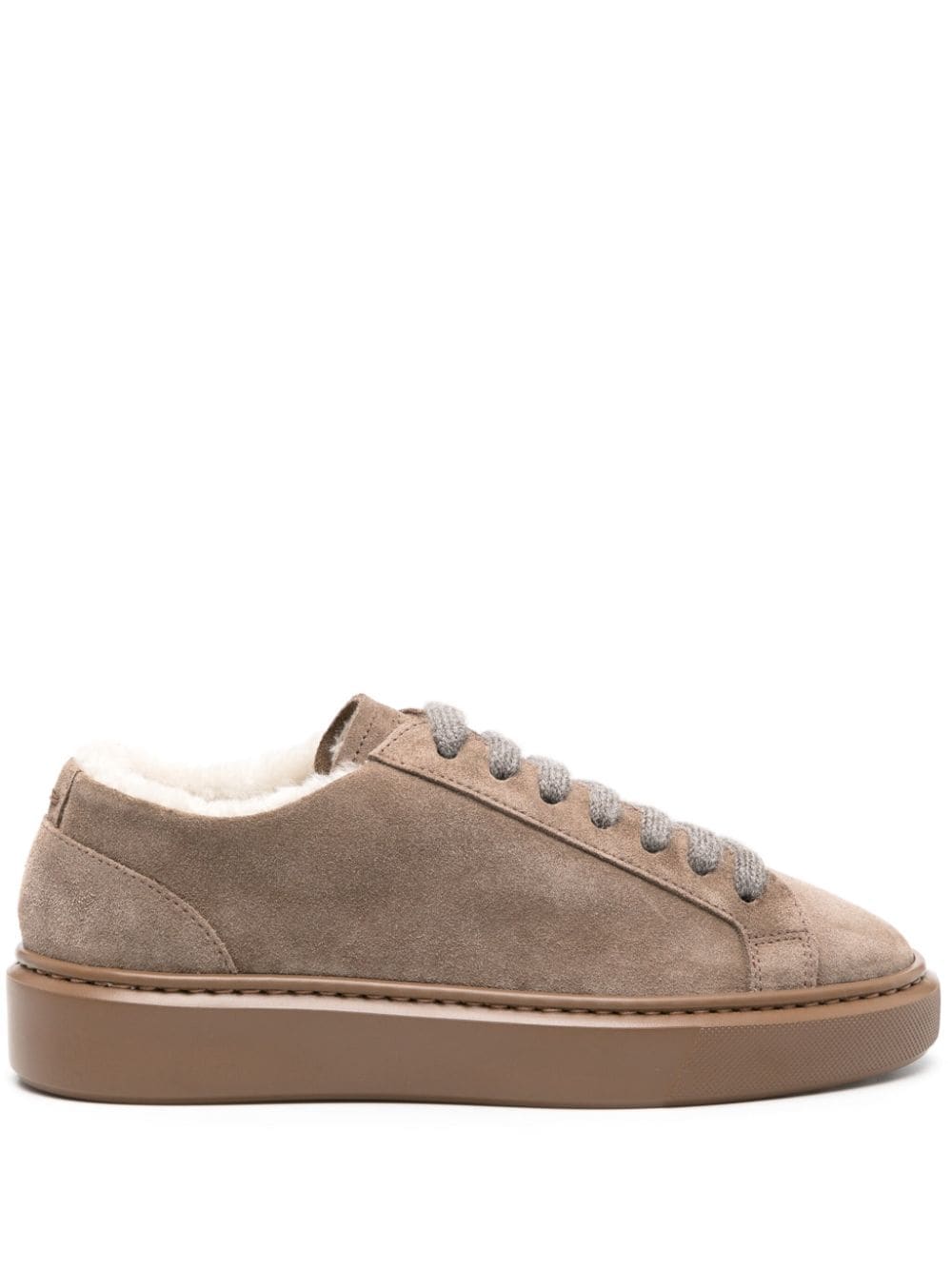 Doucal's suede shearling-lining sneakers - Neutrals von Doucal's