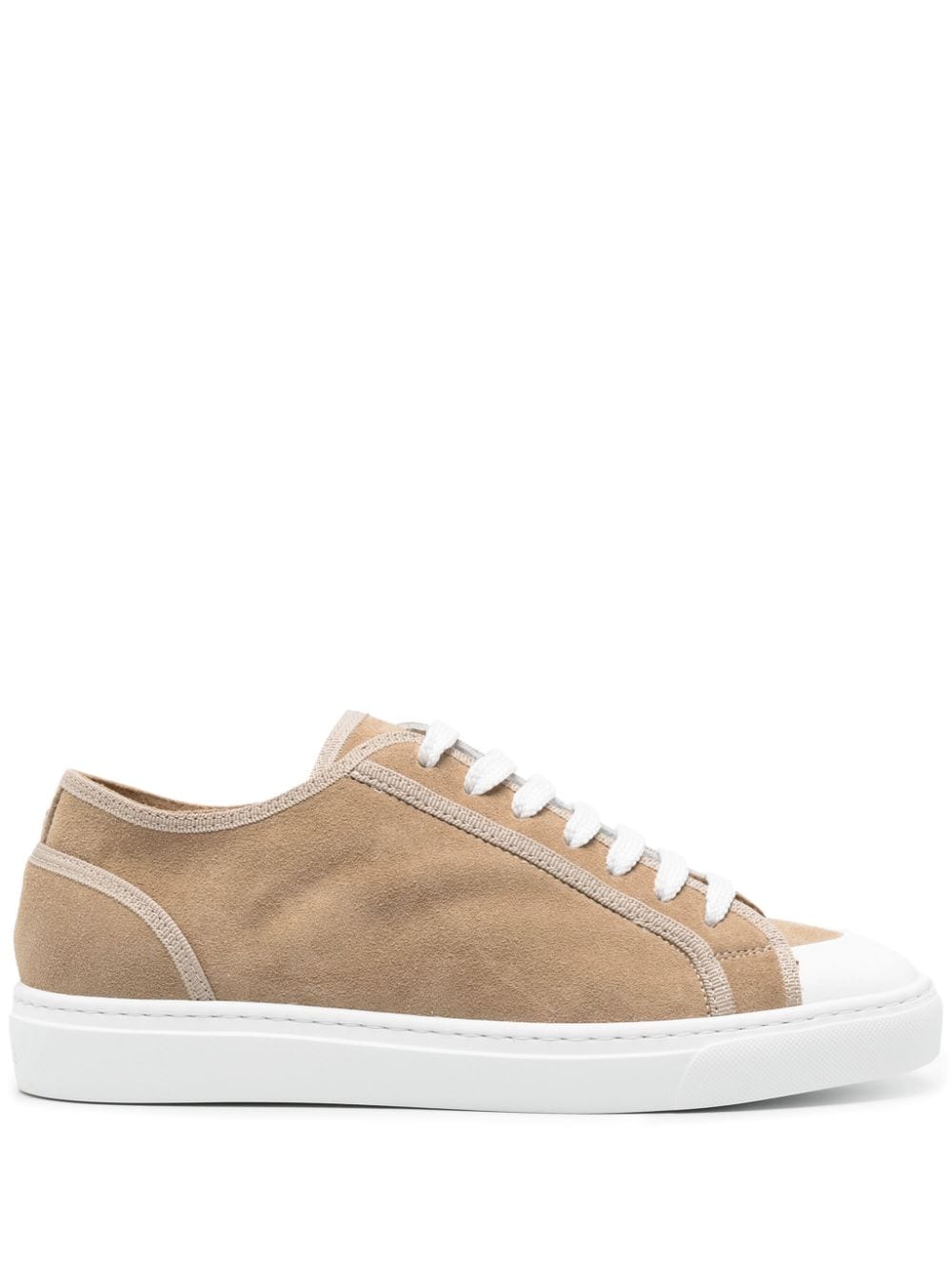 Doucal's torchon-piping suede sneakers - Brown von Doucal's