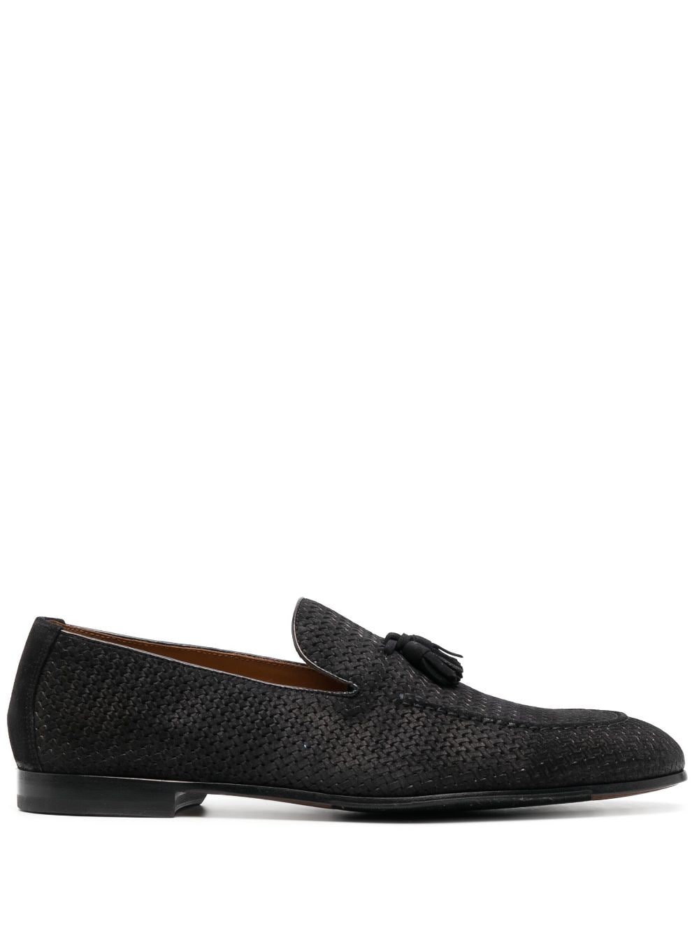 Doucal's woven-leather tassel loafers - Blue von Doucal's