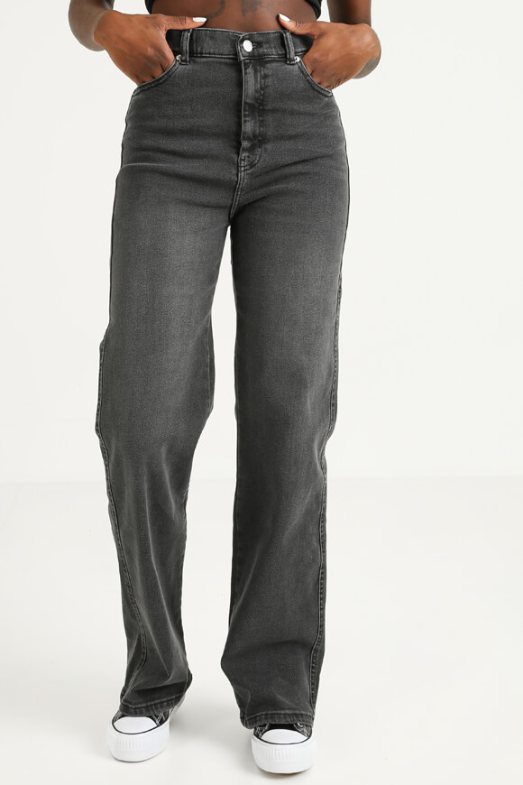 Dr. Denim Moxy Straight Jeans L32 | Dark Grey Mist | Damen  | S/32 von Dr. Denim