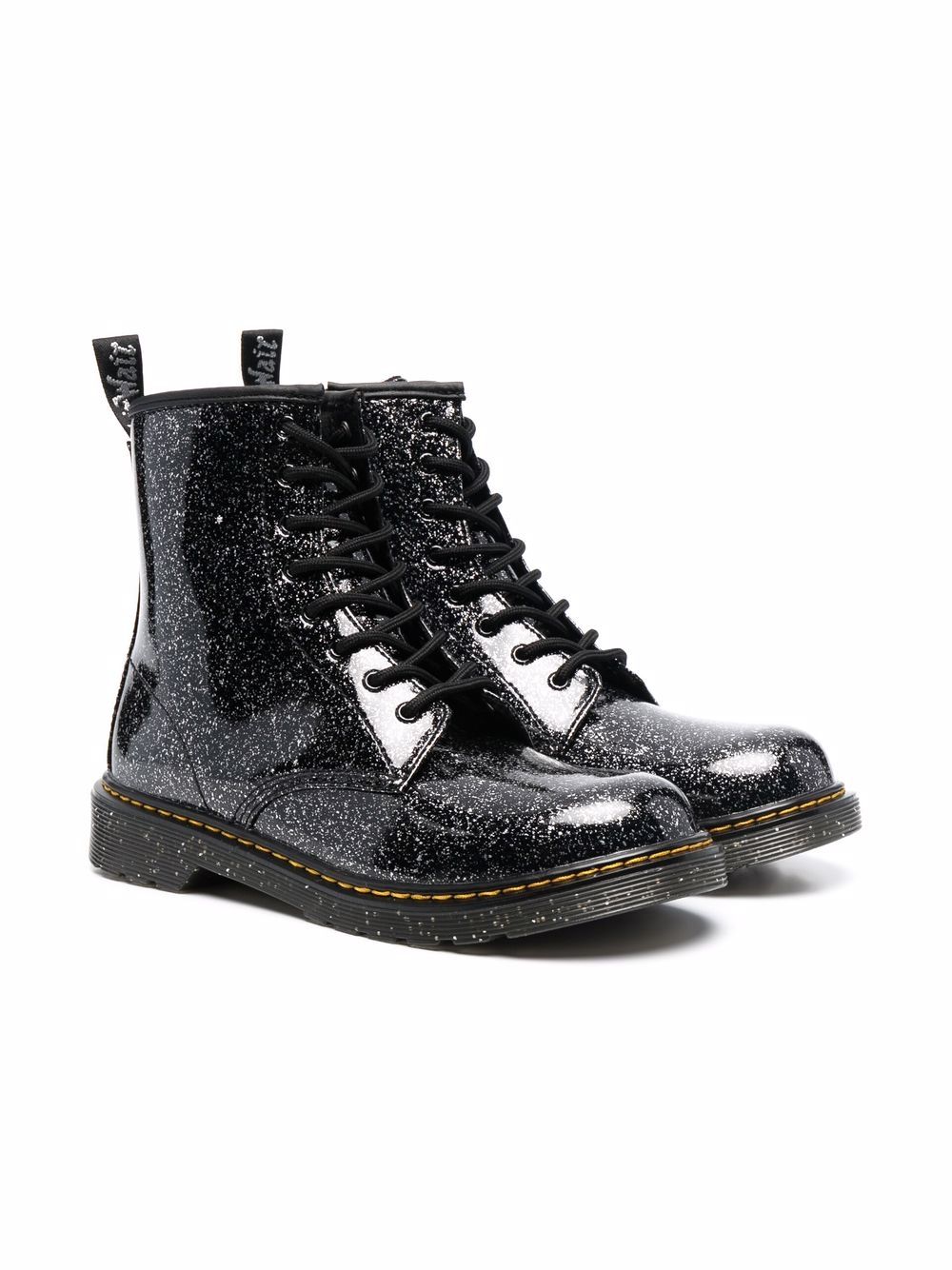 Dr. Martens Kids glitter lace-up boots - Black von Dr. Martens Kids