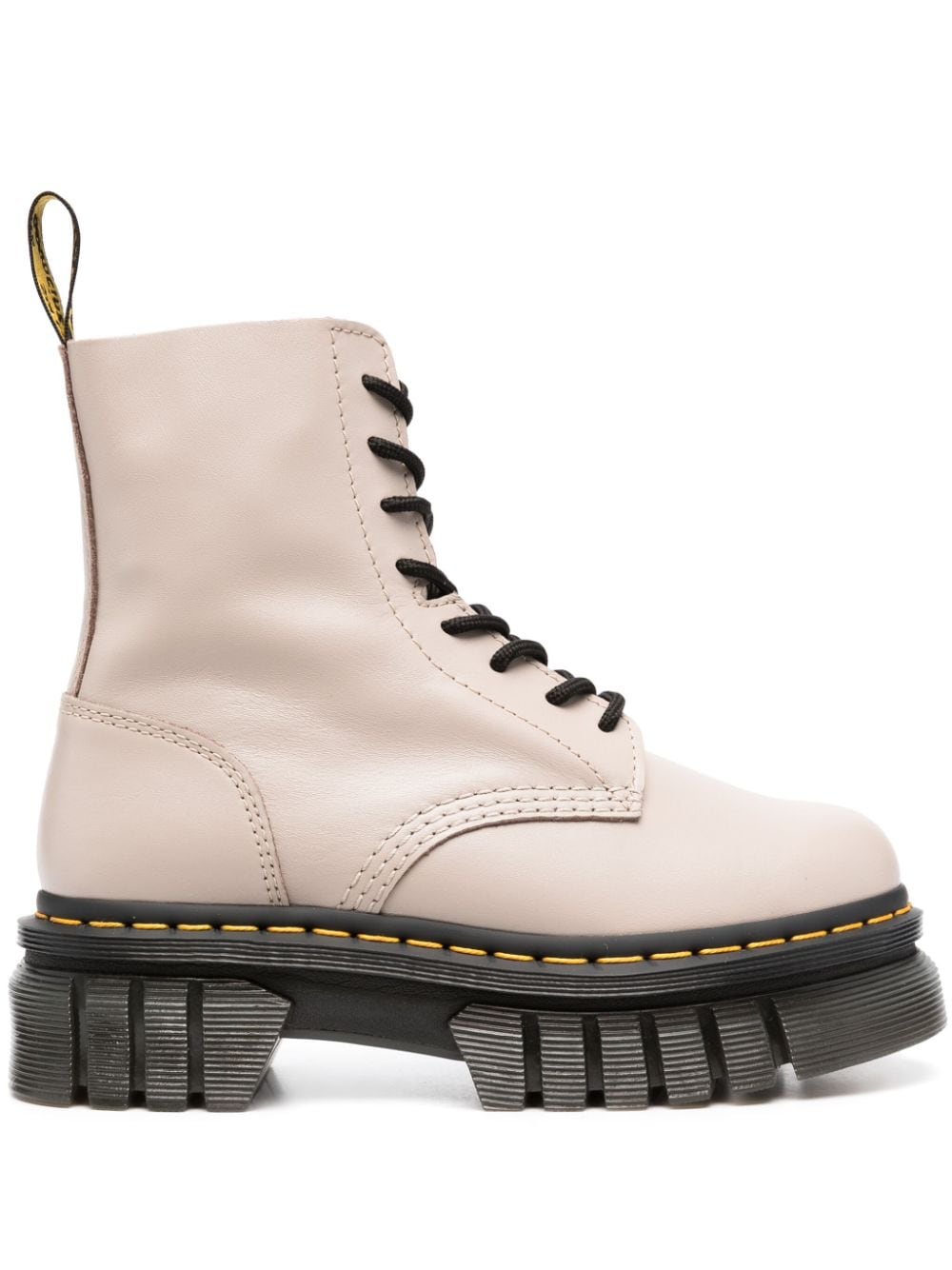 Dr. Martens Audrick 8-Eyeye Lux leather ankle boots - Neutrals von Dr. Martens