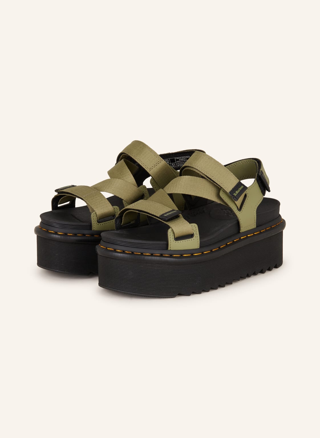 Dr. Martens Plateau-Sandalen gruen von Dr. Martens