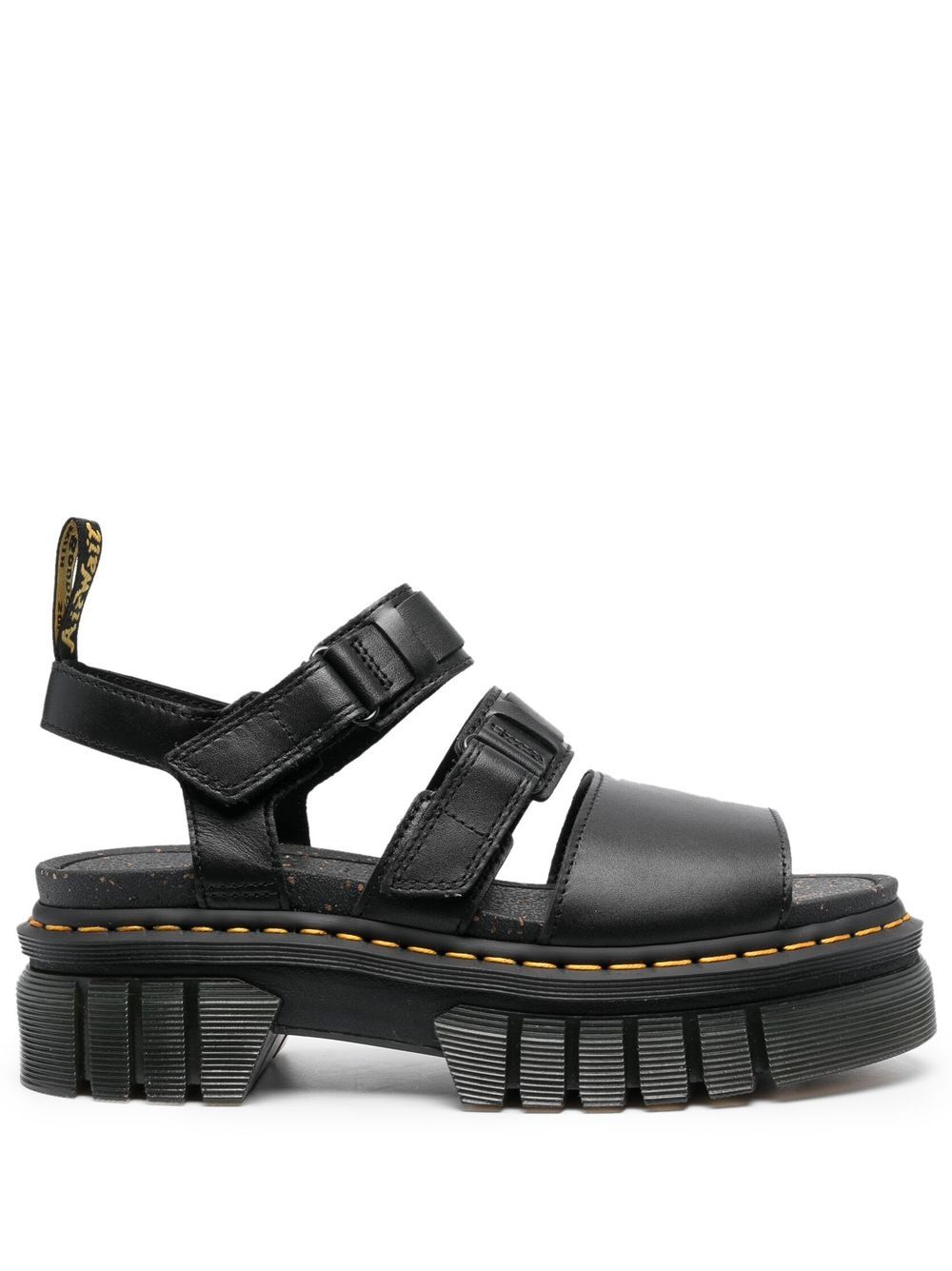 Dr. Martens Ricki leather platform sandals - Black von Dr. Martens