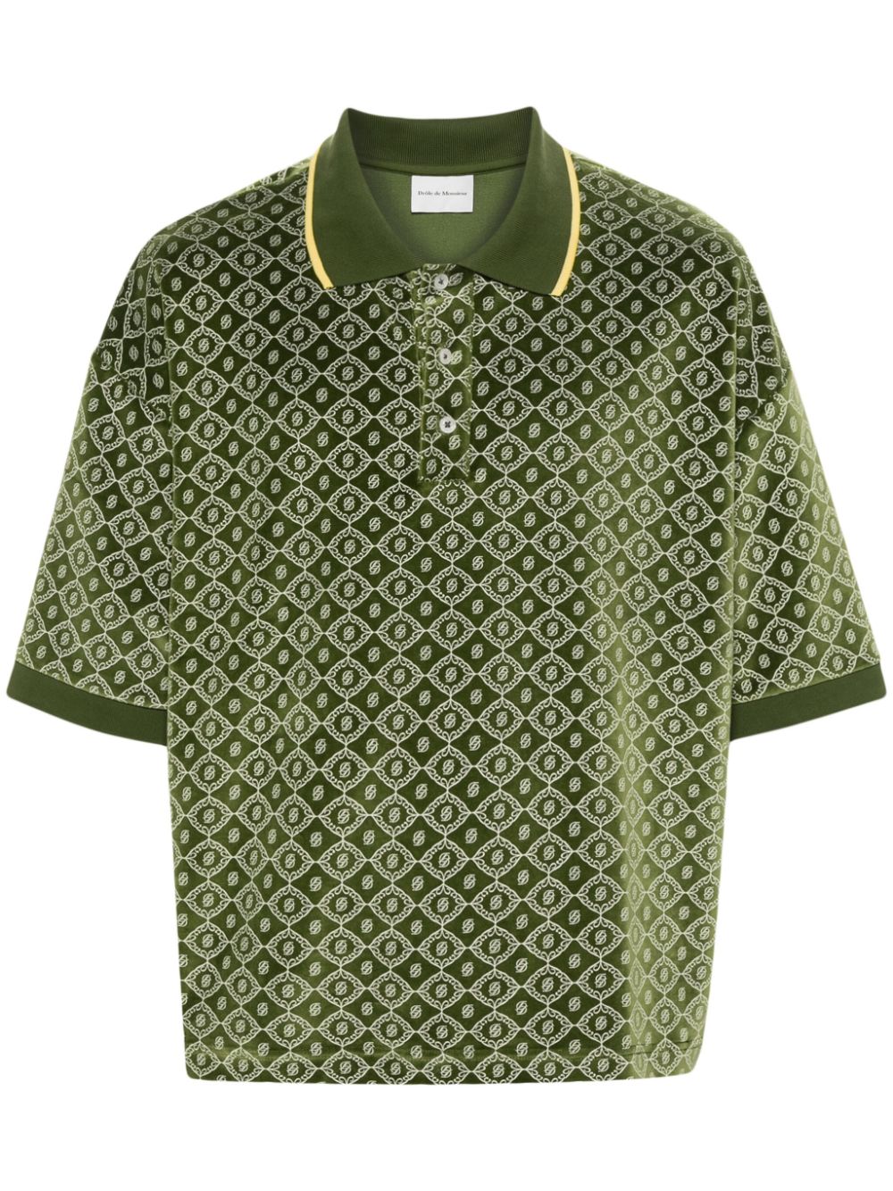 Drôle De Monsieur Le Polo Monogramme polo shirt - Green von Drôle De Monsieur