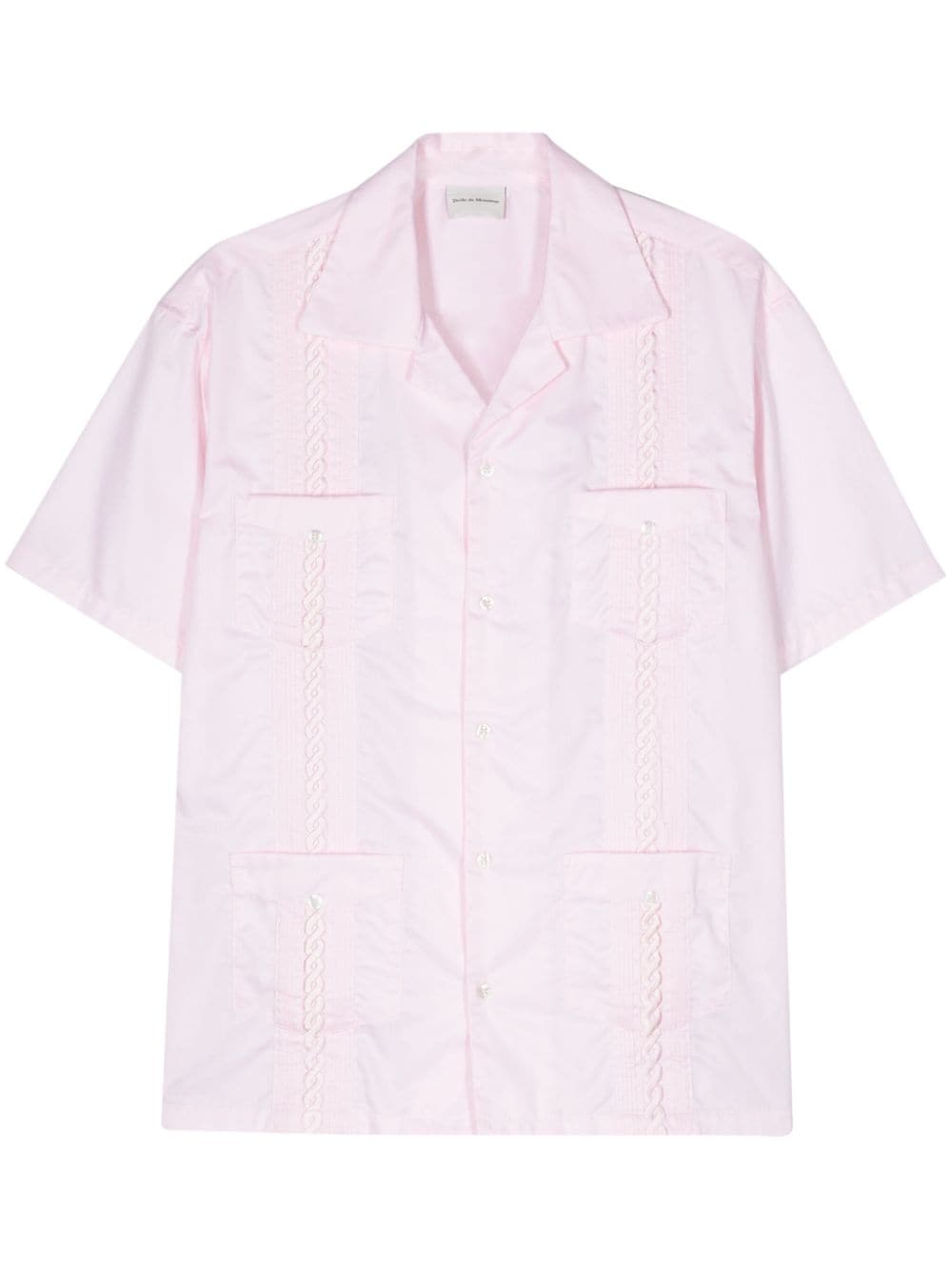 Drôle De Monsieur embroidered-braid cotton shirt - Pink von Drôle De Monsieur