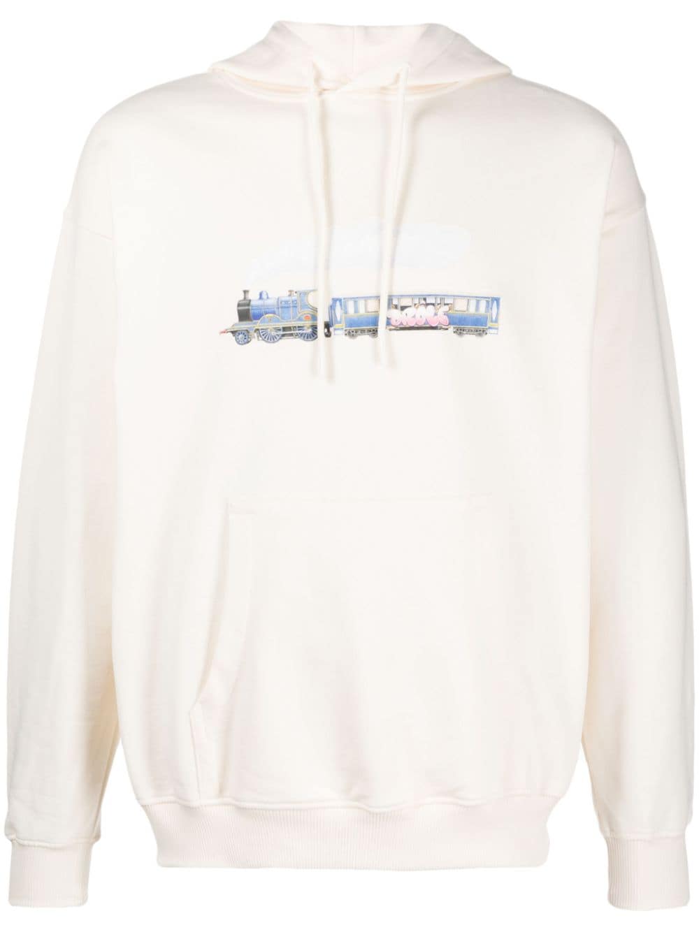 Drôle De Monsieur graphic-print cotton hoodie - Neutrals von Drôle De Monsieur