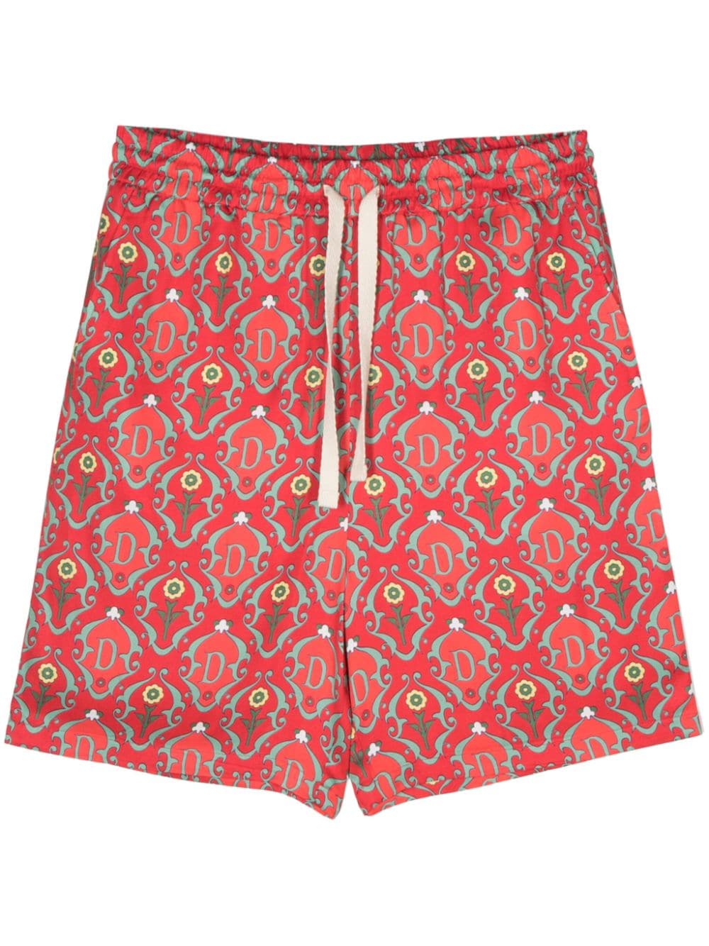 Drôle De Monsieur graphic-print drawstring bermuda shortss - Red von Drôle De Monsieur