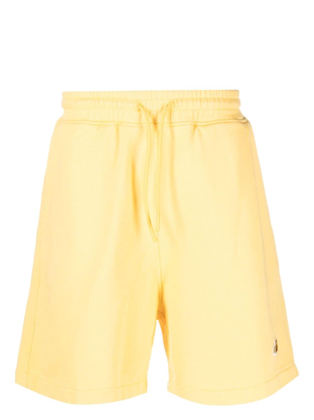 Drôle De Monsieur logo-patch cotton shorts - Yellow von Drôle De Monsieur