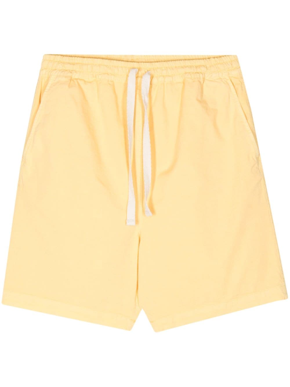 Drôle De Monsieur logo-patch twill bermuda shorts - Yellow von Drôle De Monsieur