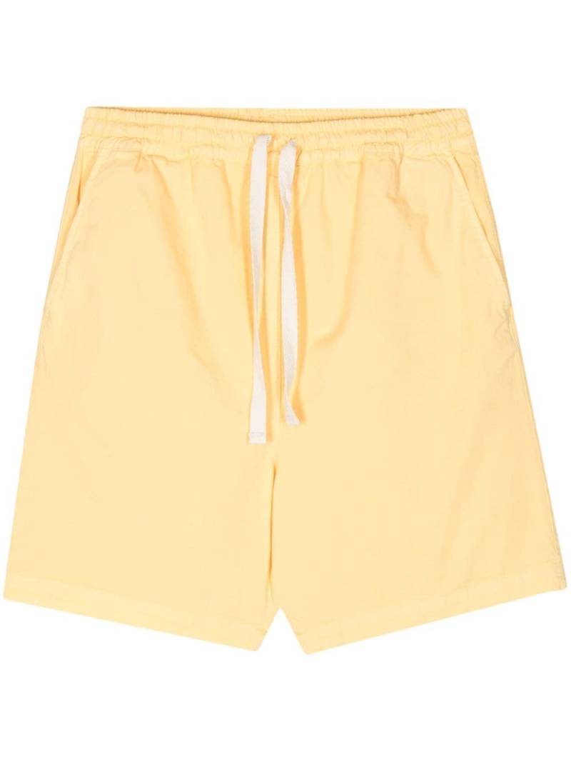 Drôle De Monsieur logo-patch twill bermuda shorts - Yellow von Drôle De Monsieur