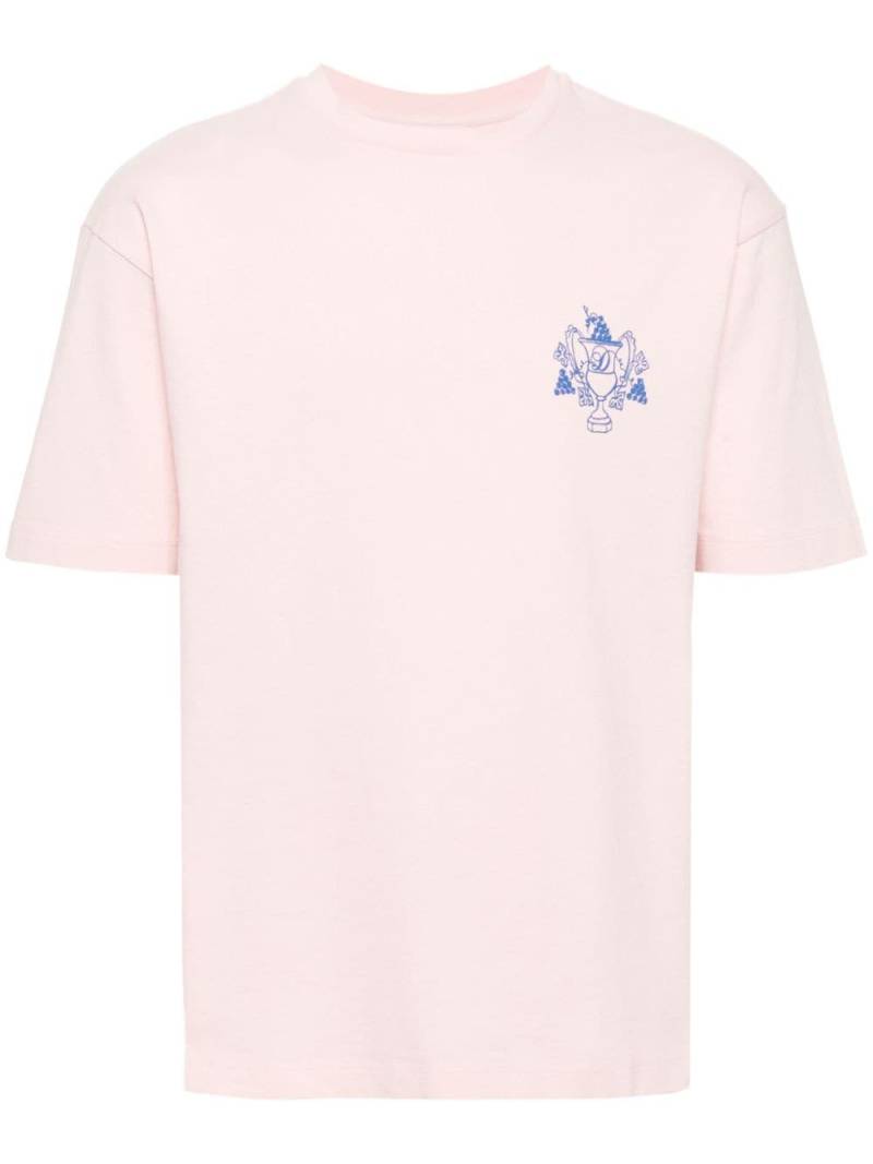 Drôle De Monsieur logo-print cotton T-shirt - Pink von Drôle De Monsieur