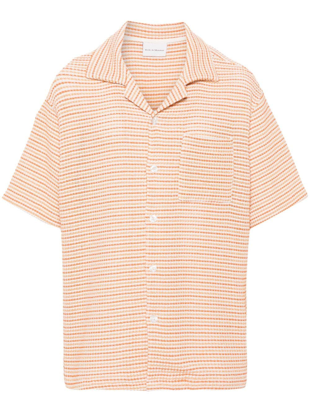 Drôle De Monsieur notched-collar tweed shirt - Orange von Drôle De Monsieur