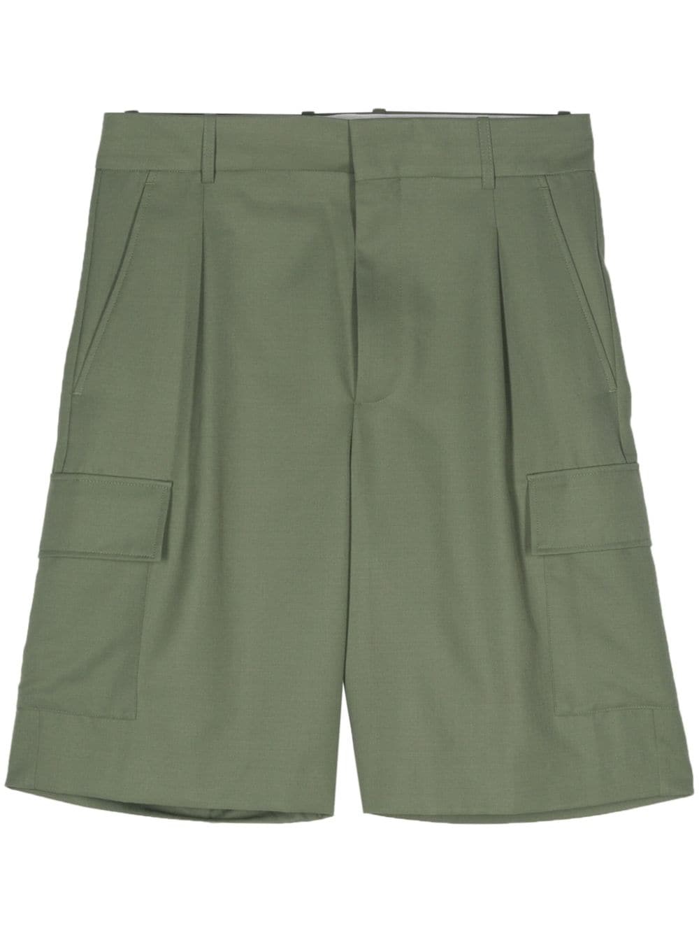 Drôle De Monsieur pleat-detail cargo shorts - Green von Drôle De Monsieur