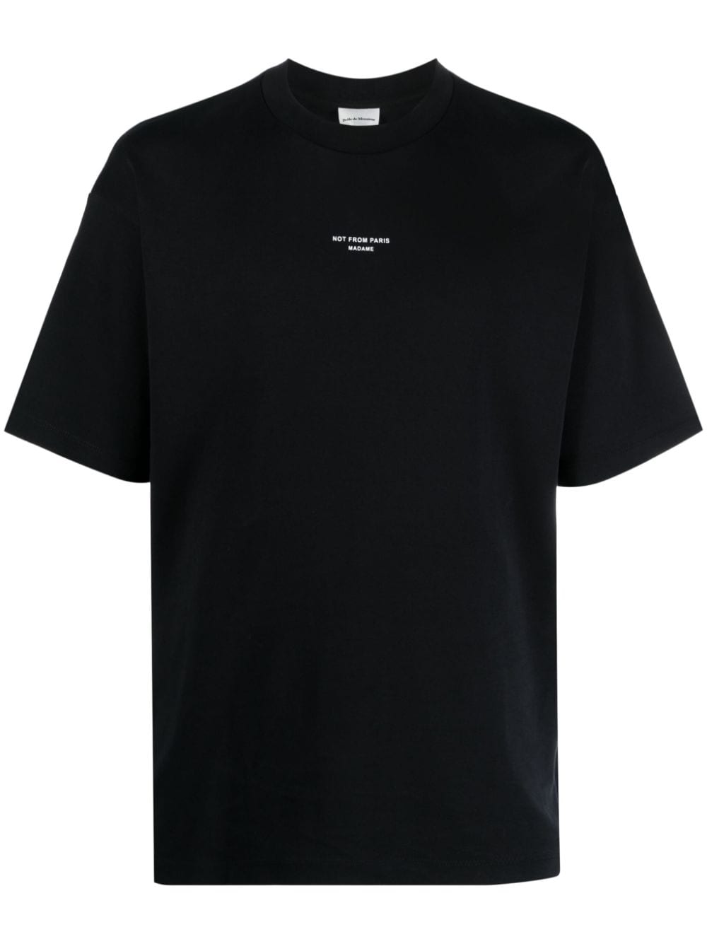 Drôle De Monsieur slogan-embroidered cotton T-shirt - Black von Drôle De Monsieur