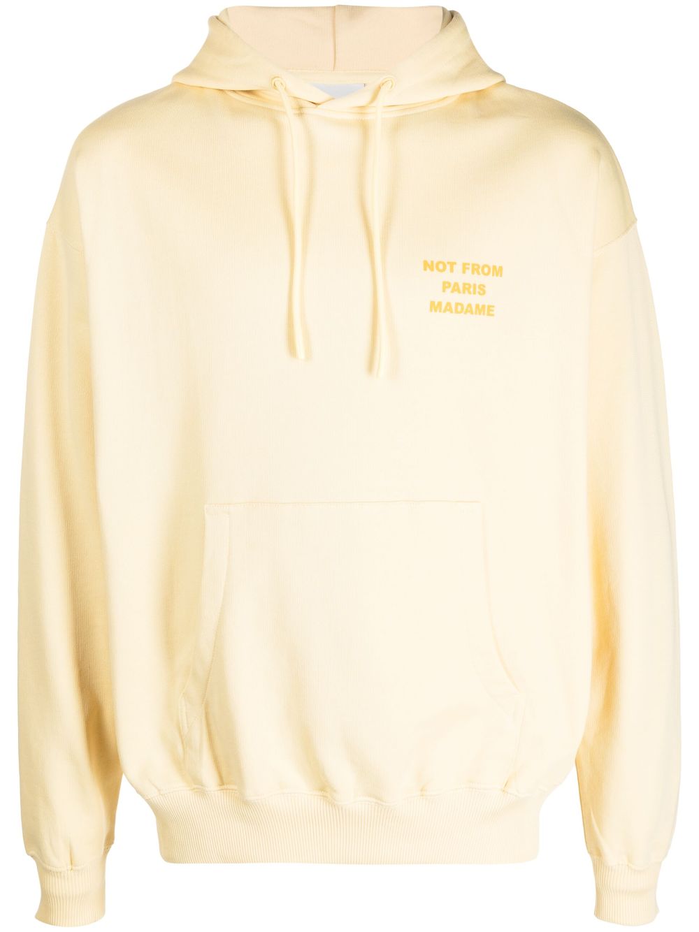 Drôle De Monsieur slogan print hoodie - Yellow von Drôle De Monsieur