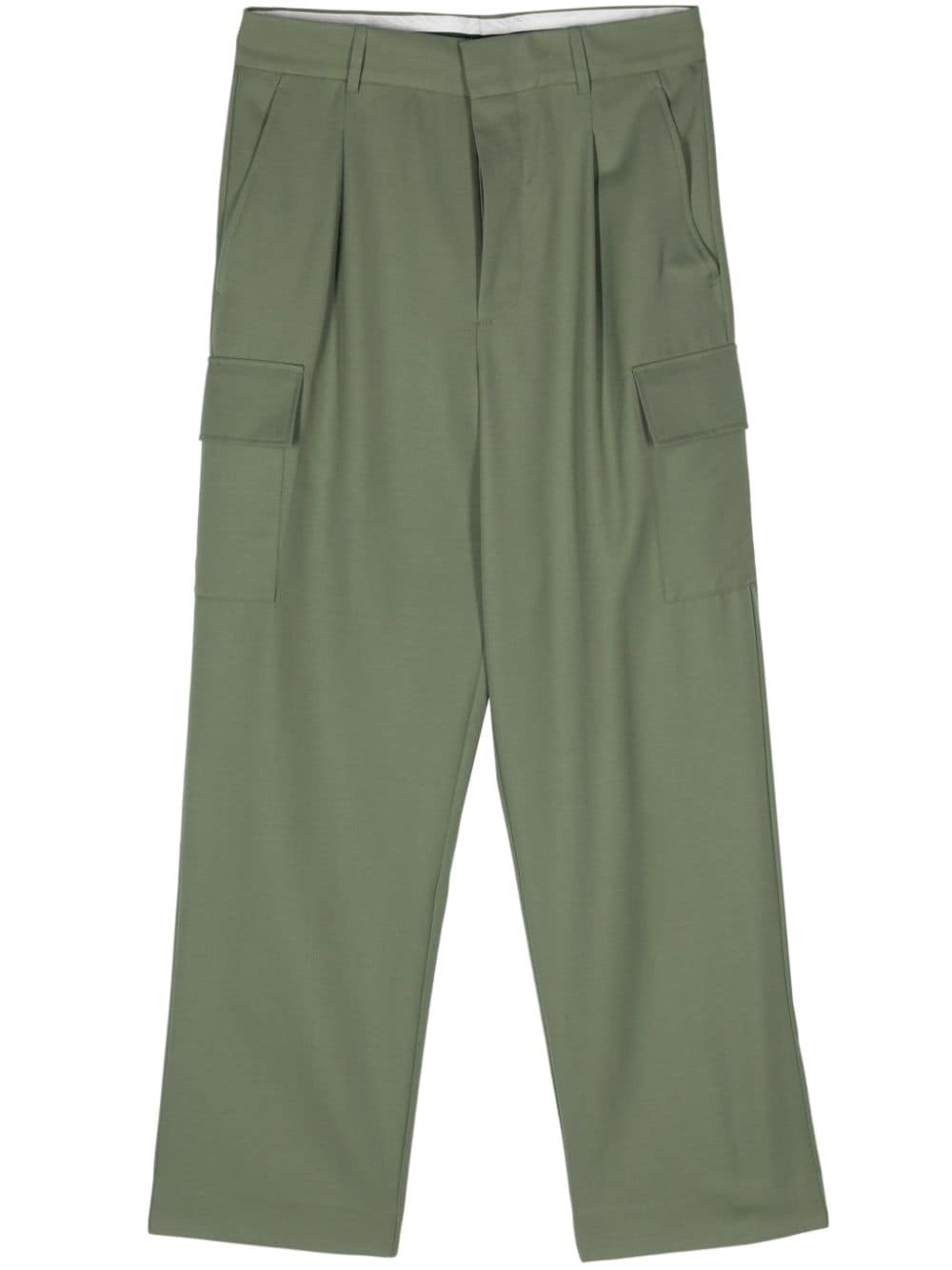 Drôle De Monsieur straight-leg twill cargo trousers - Green von Drôle De Monsieur