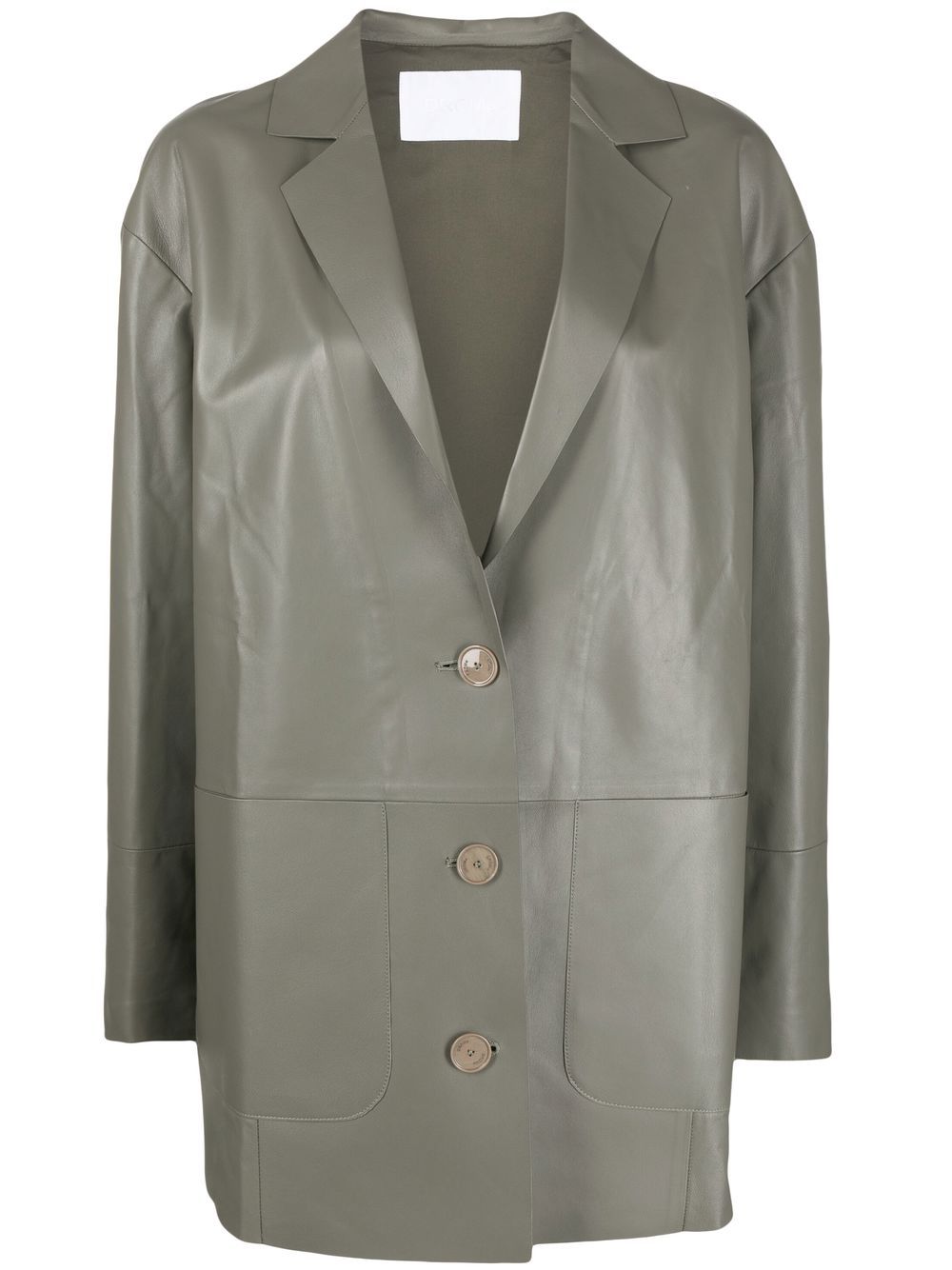 Drome button-down leather jacket - Green von Drome