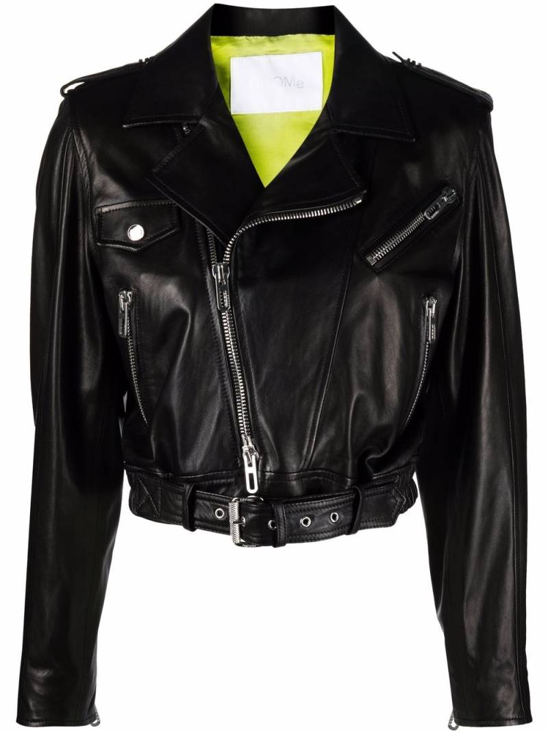 Drome cropped biker jacket - Black von Drome