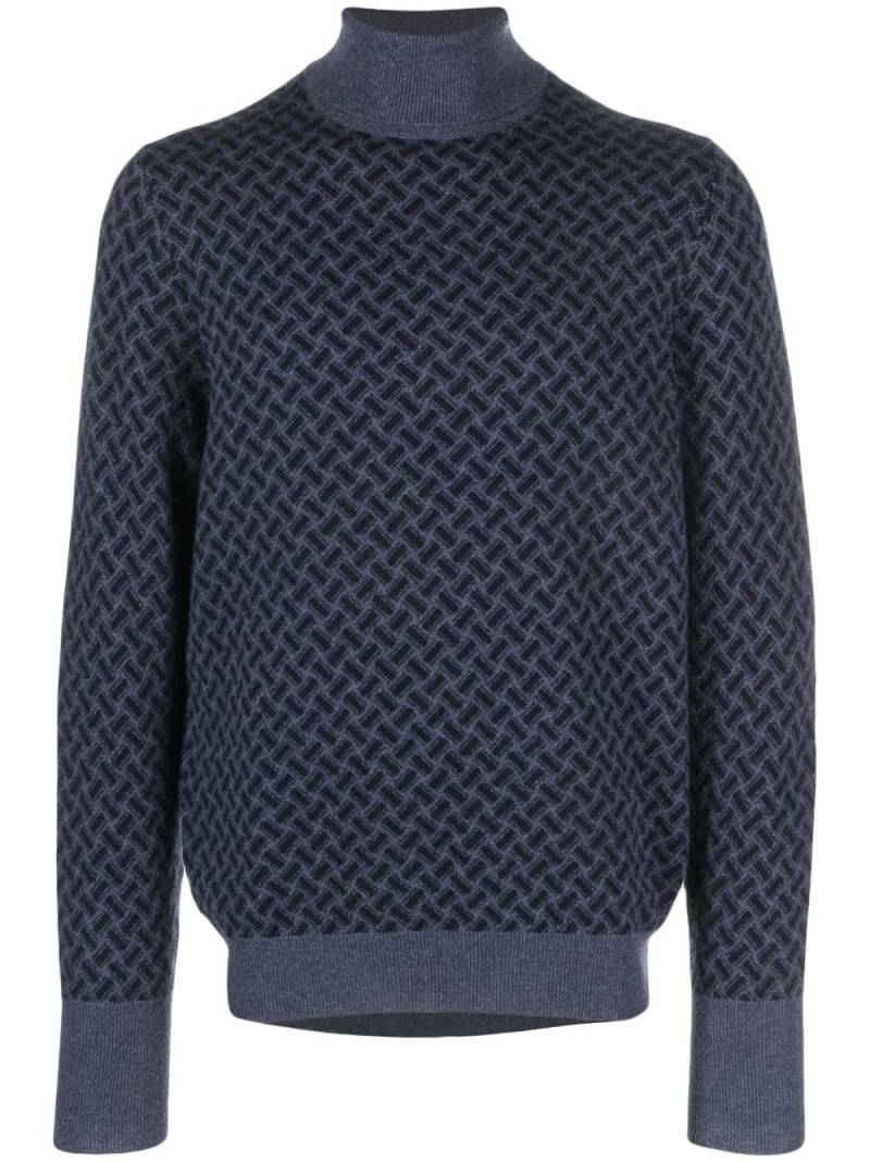 Drumohr Biscottino cashmere jumper - Blue von Drumohr