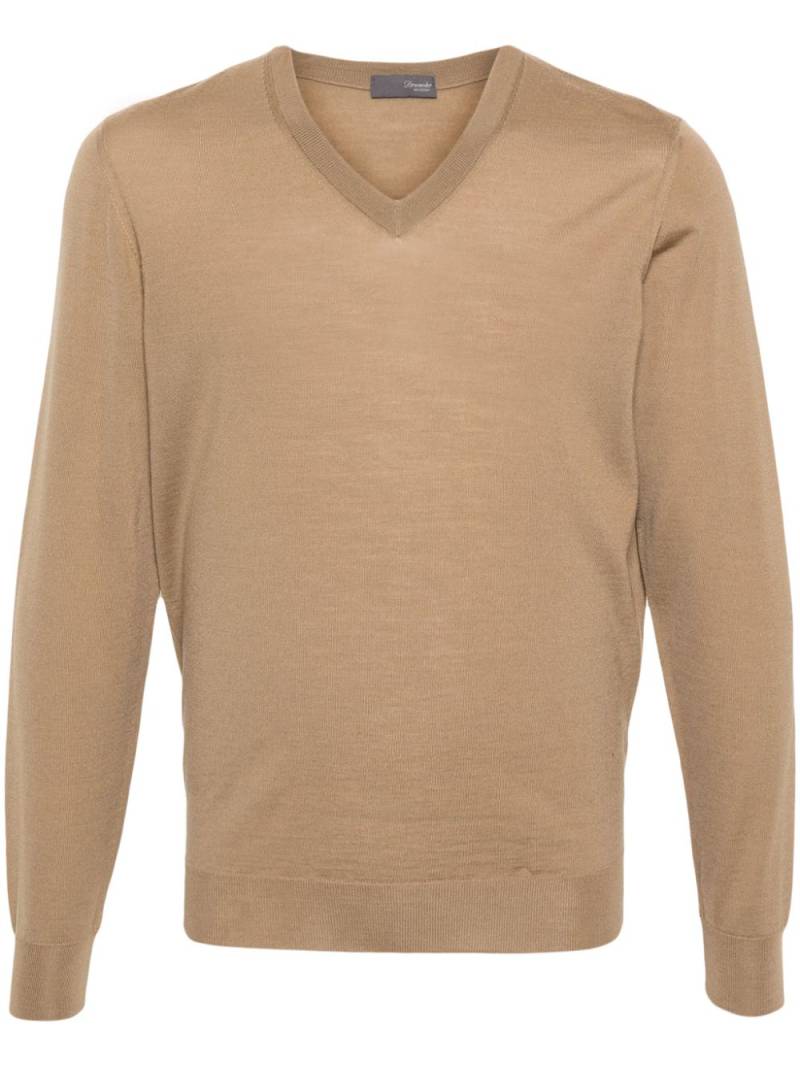 Drumohr V-neck merino wool jumper - Neutrals von Drumohr