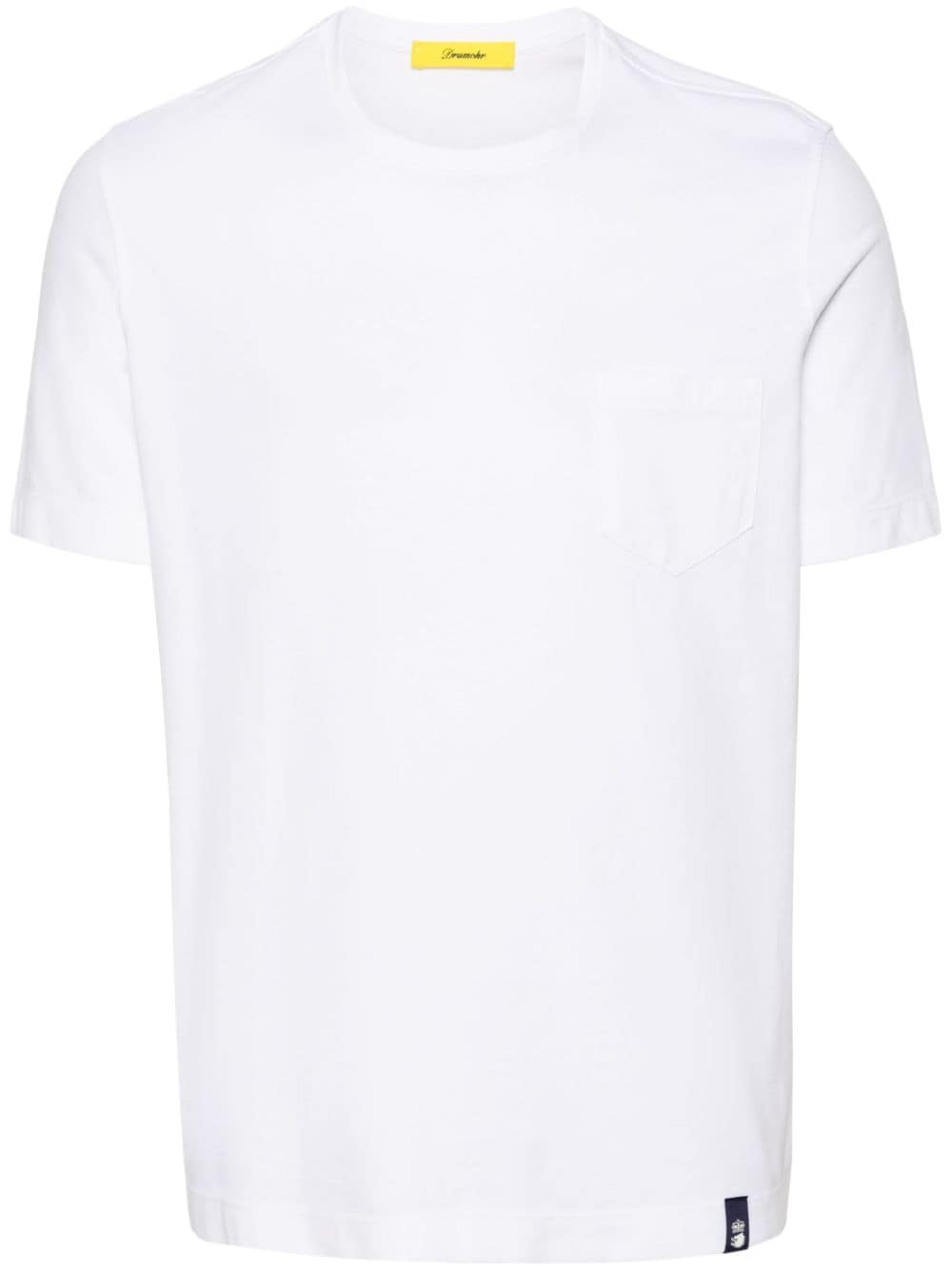 Drumohr appliqué-logo cotton T-shirt - White von Drumohr