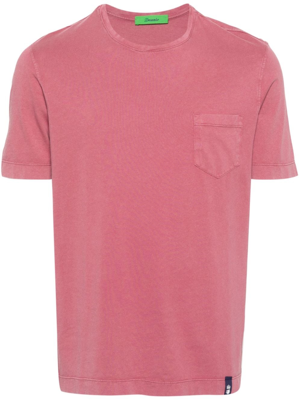 Drumohr chest-pocket cotton T-shirt - Pink von Drumohr