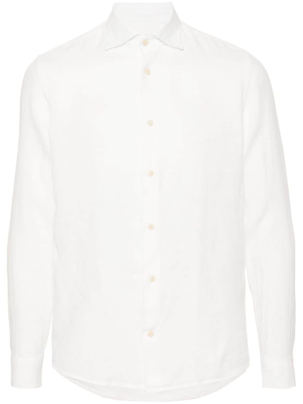 Drumohr classic-collar linen shirt - White von Drumohr
