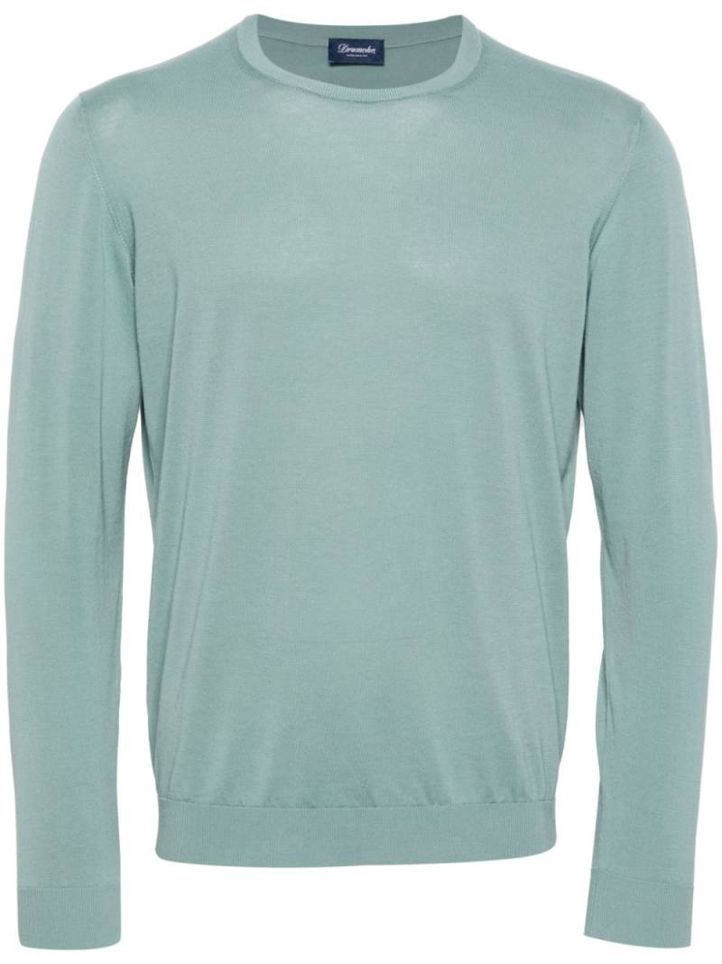 Drumohr crew-neck cotton jumper - Green von Drumohr