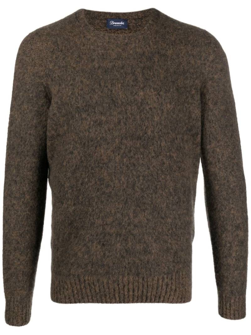 Drumohr crew-neck lambs-wool jumper - Brown von Drumohr