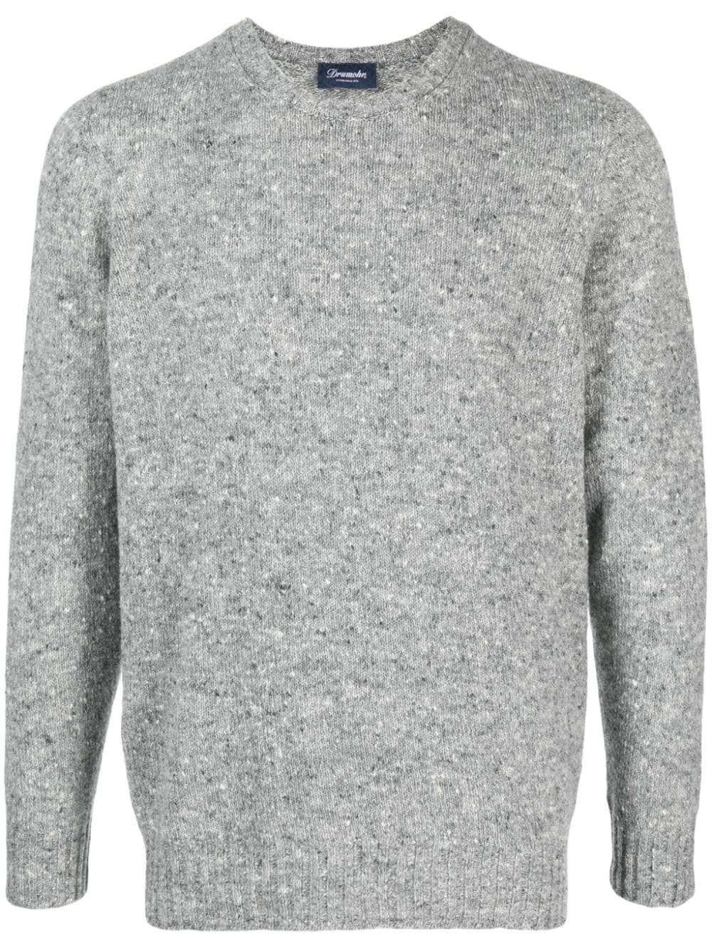 Drumohr crew-neck marl-knit jumper - Grey von Drumohr