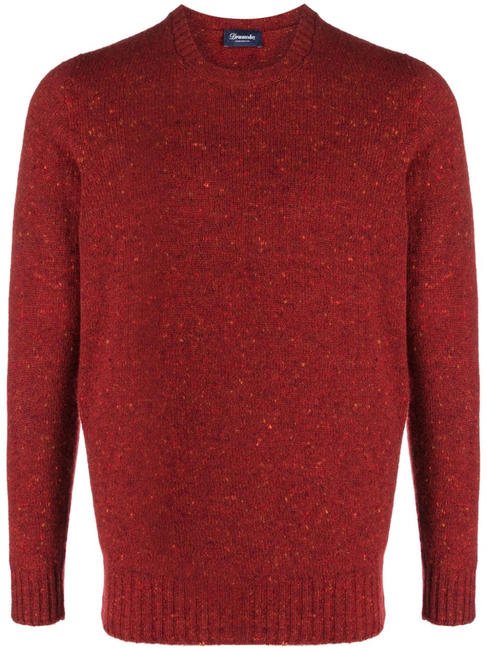 Drumohr crew-neck speckle-knit jumper - Red von Drumohr