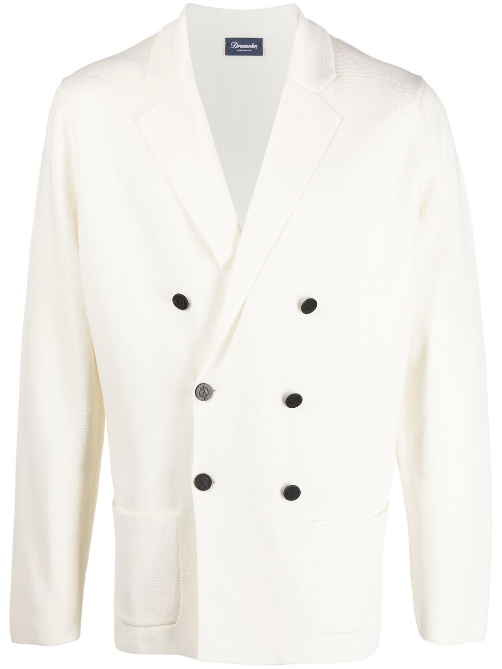 Drumohr double-breasted button blazer - White von Drumohr