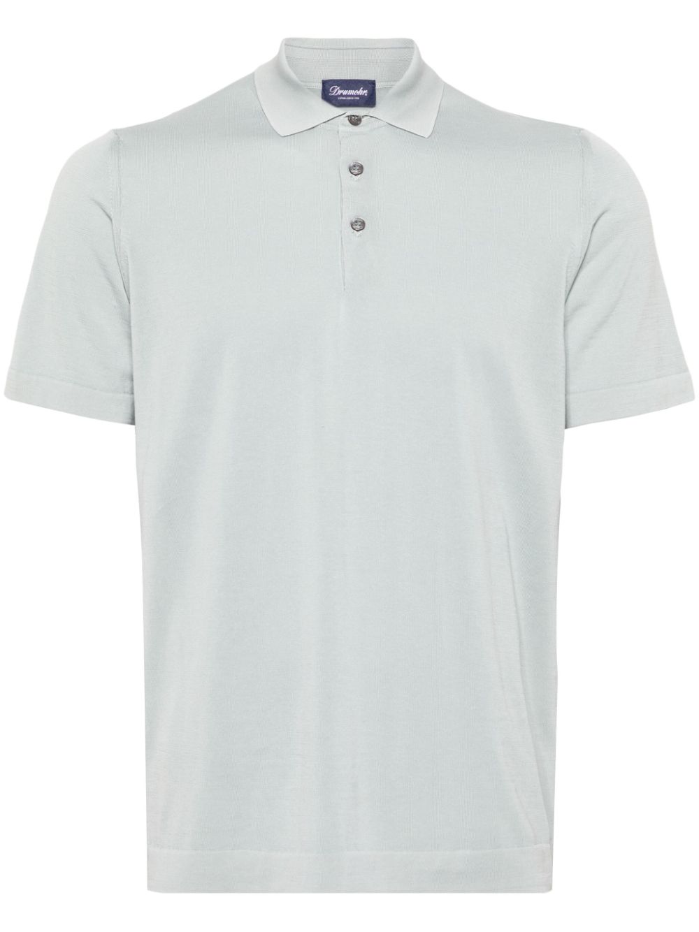 Drumohr fine-knit cotton polo shirt - Blue von Drumohr