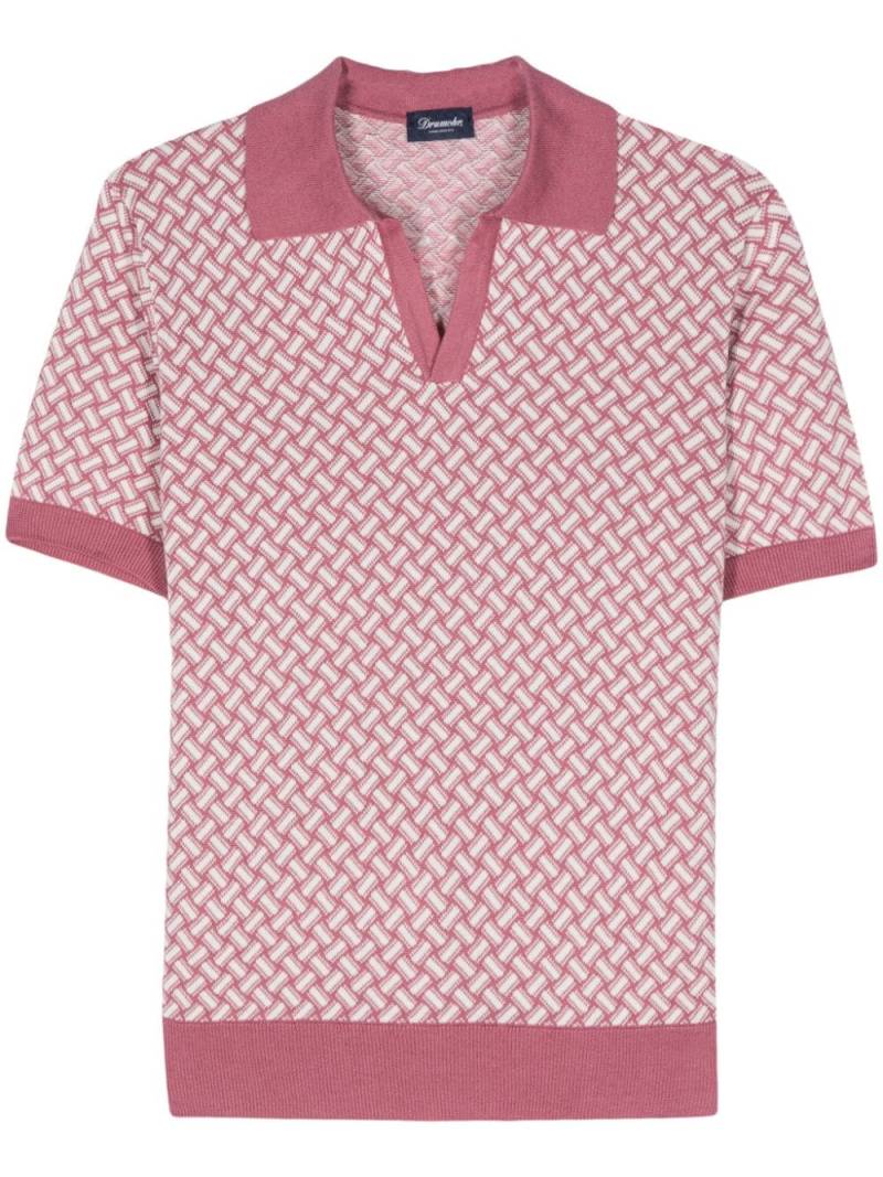 Drumohr geometric-patterned polo shirt - Pink von Drumohr