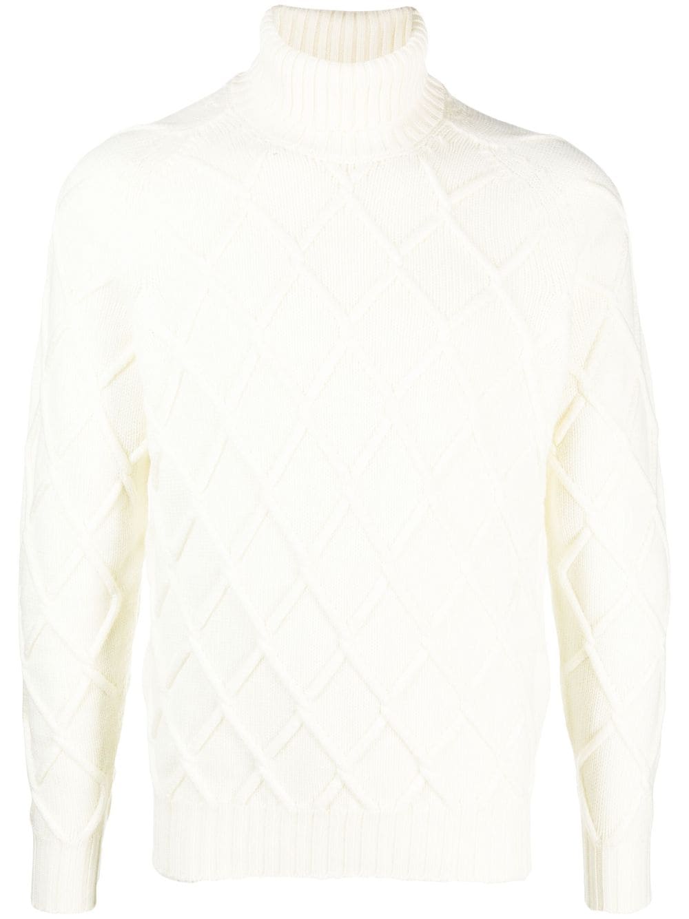 Drumohr lattice-knit merino jumper - White von Drumohr