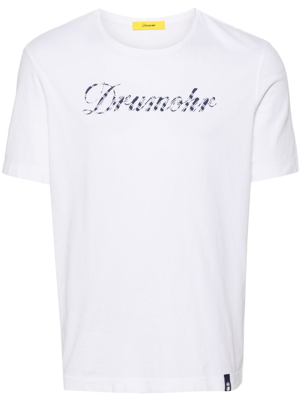 Drumohr logo-print cotton T-shirt - White von Drumohr