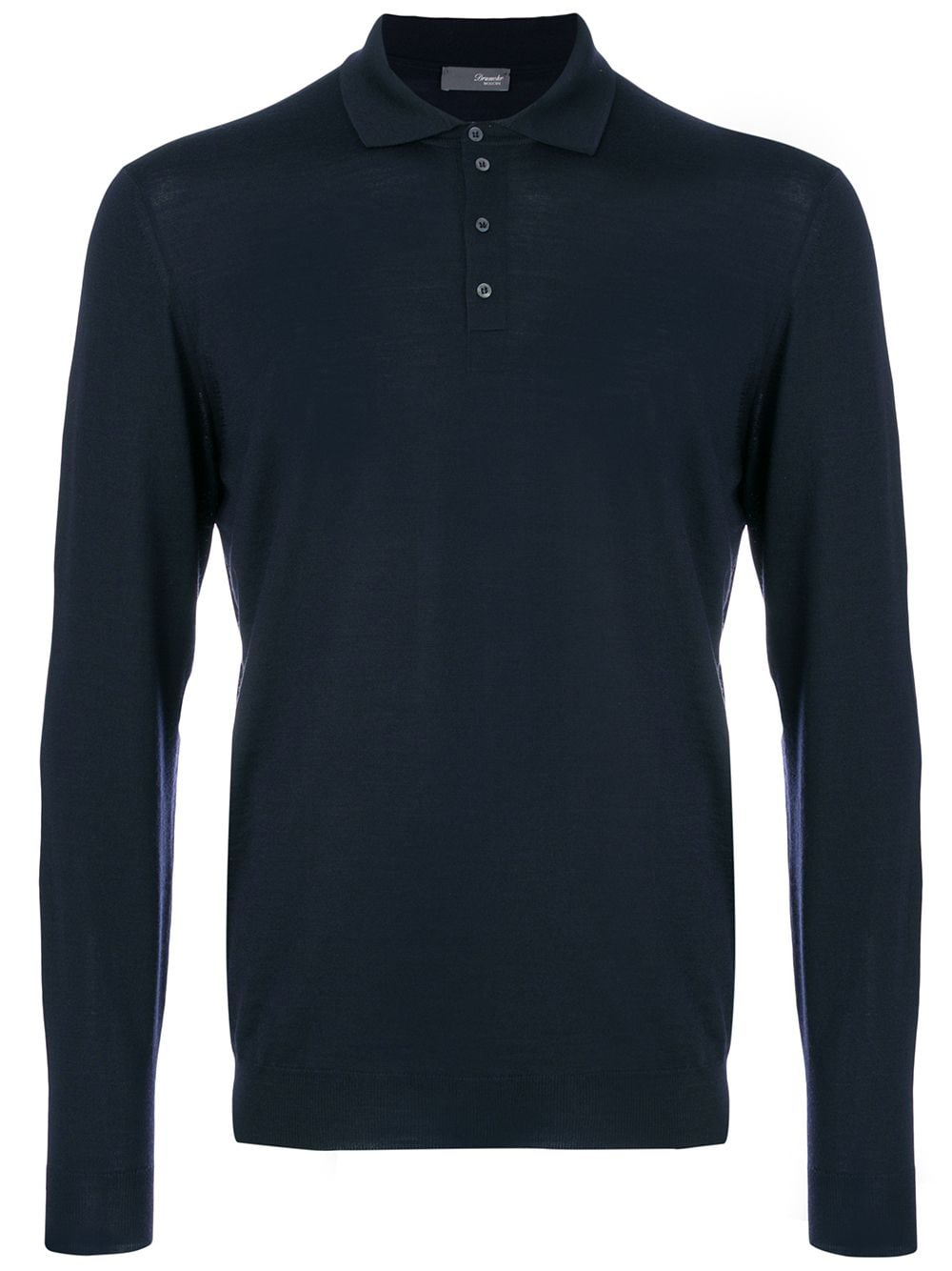 Drumohr long sleeve polo shirt - Blue von Drumohr