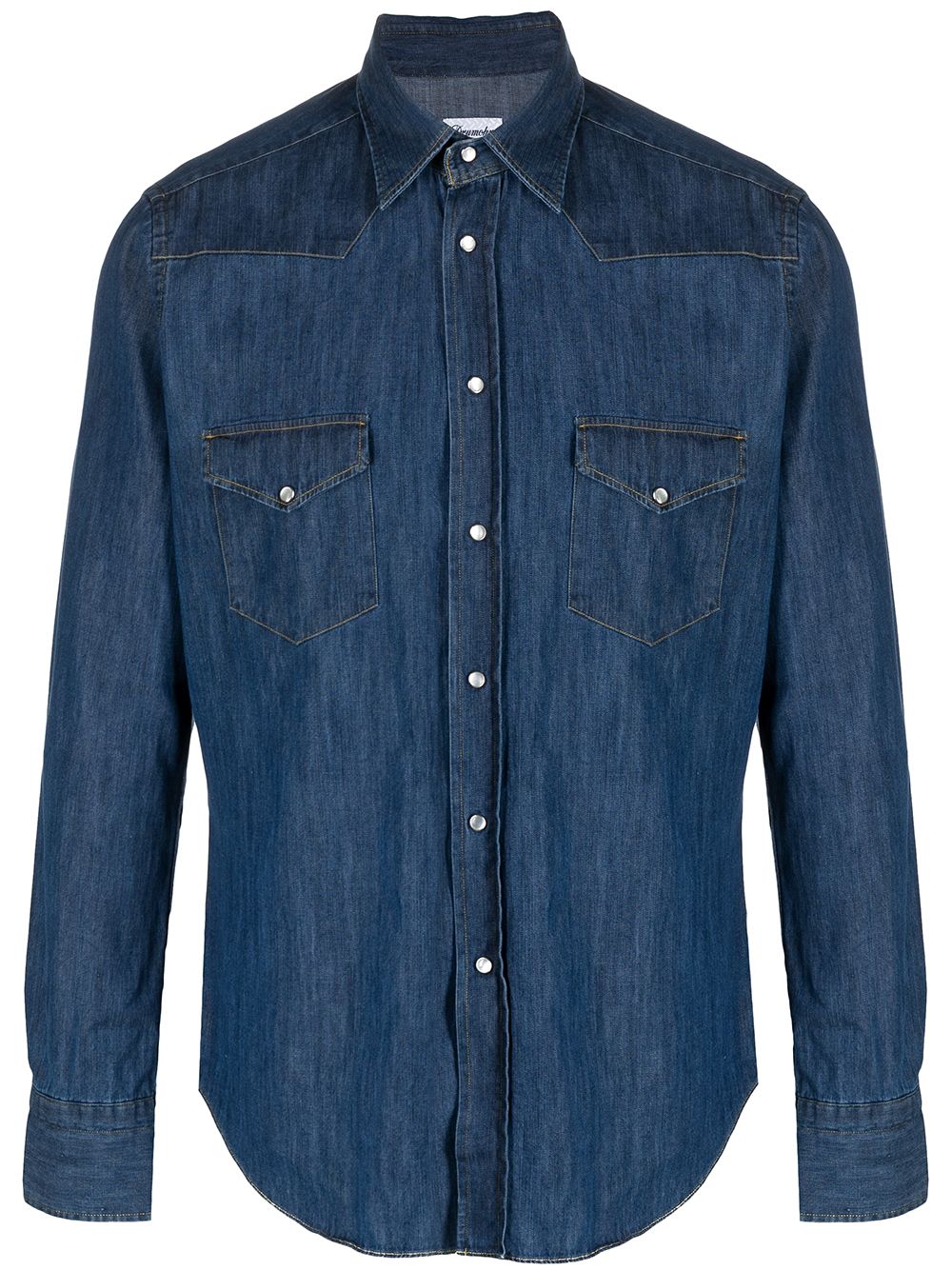 Drumohr long-sleeved cotton denim shirt - Blue von Drumohr