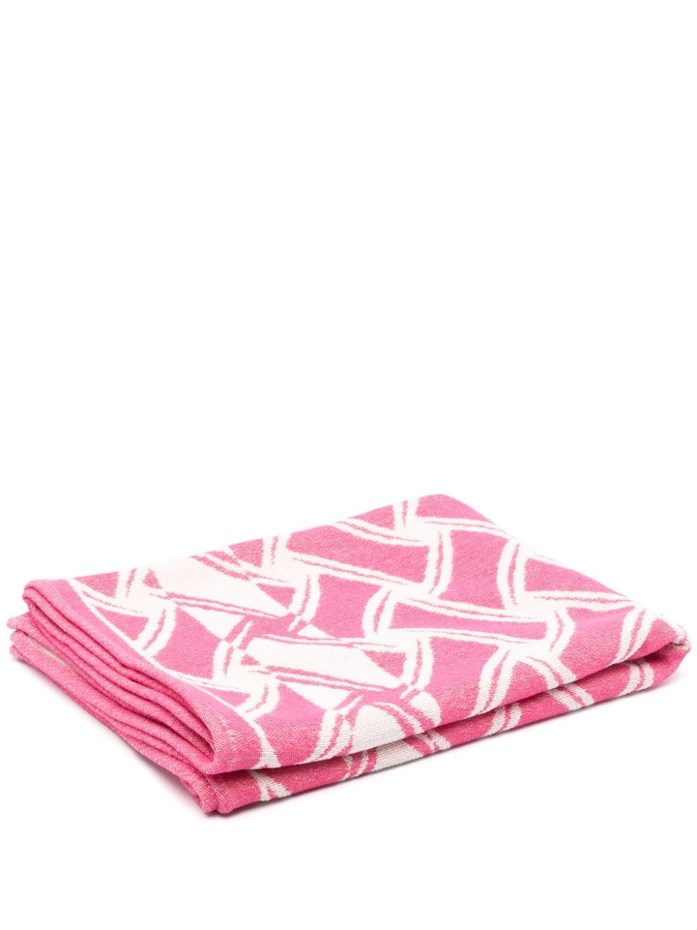 Drumohr patterned-jacquard cotton beach towel - Neutrals von Drumohr