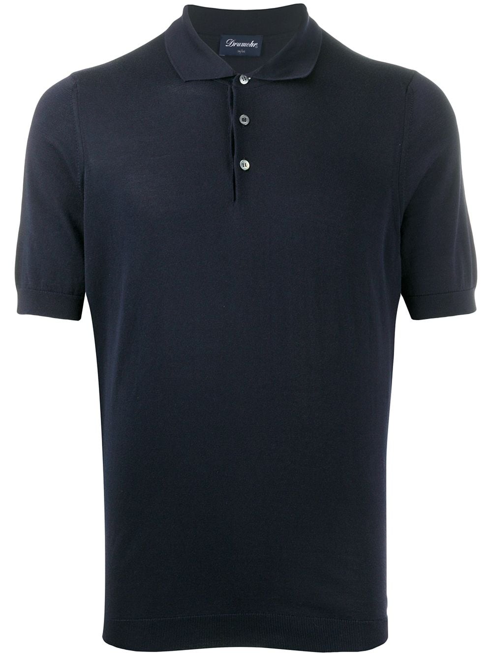 Drumohr plain short-sleeved polo shirt - Blue von Drumohr