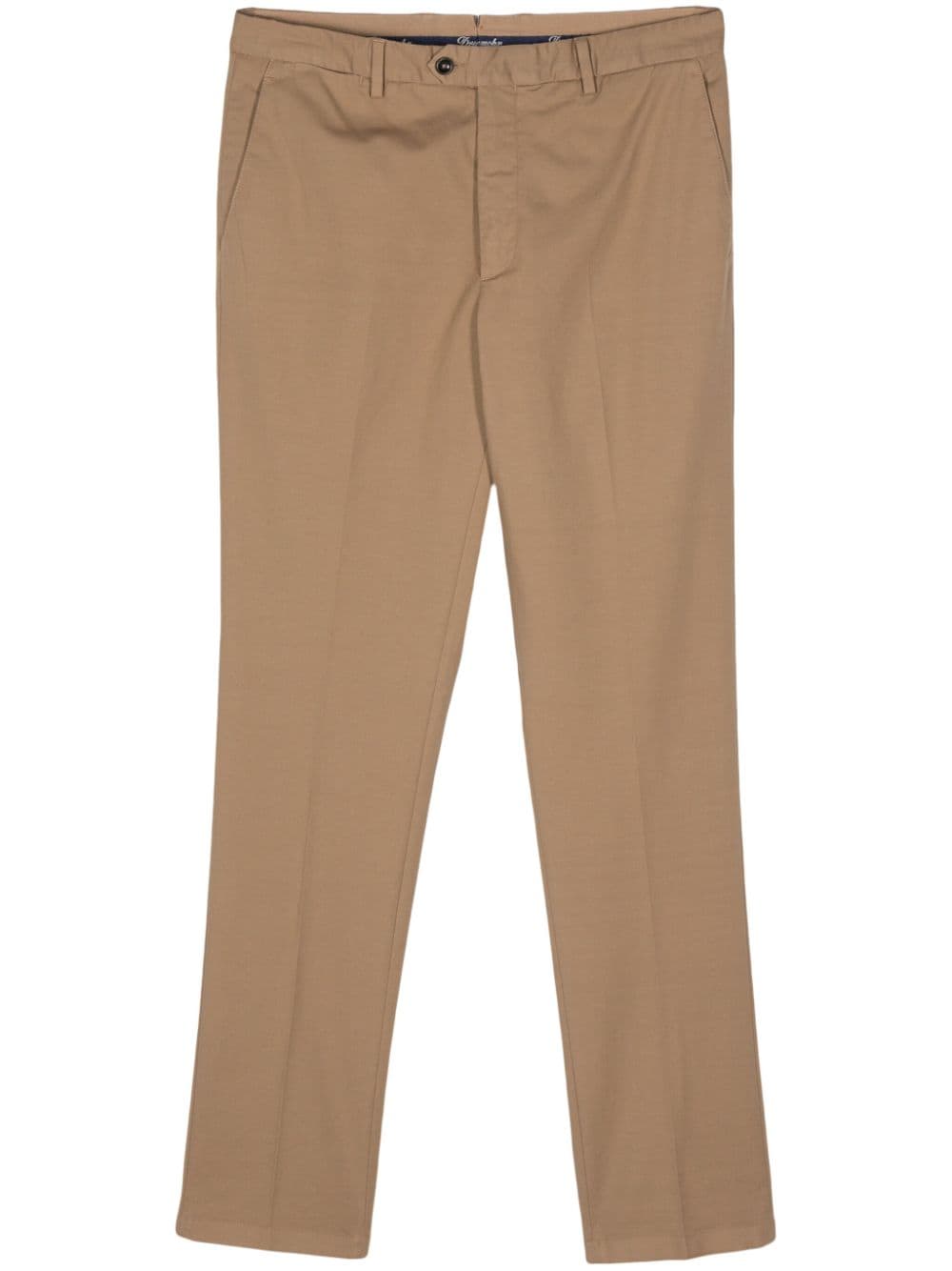 Drumohr pressed-crease tapered trousers - Brown von Drumohr