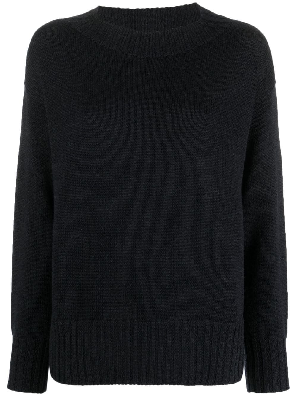 Drumohr ribbed-trim merino jumper - Grey