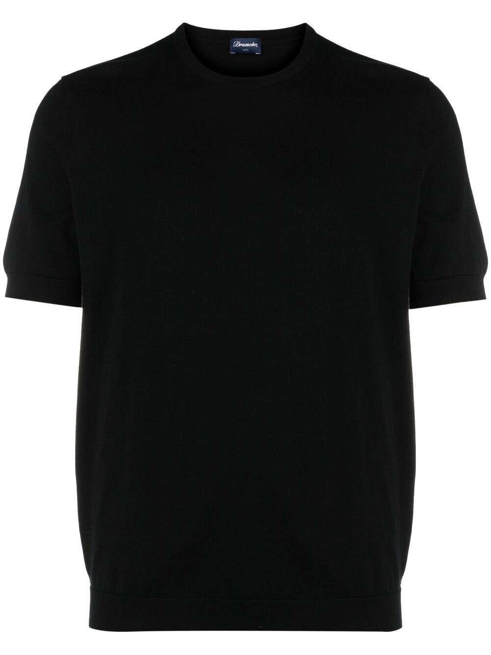 Drumohr short-sleeved cotton T-shirt - Black von Drumohr