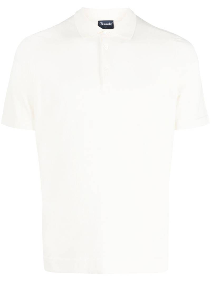 Drumohr short-sleeved cotton polo shirt - Neutrals von Drumohr