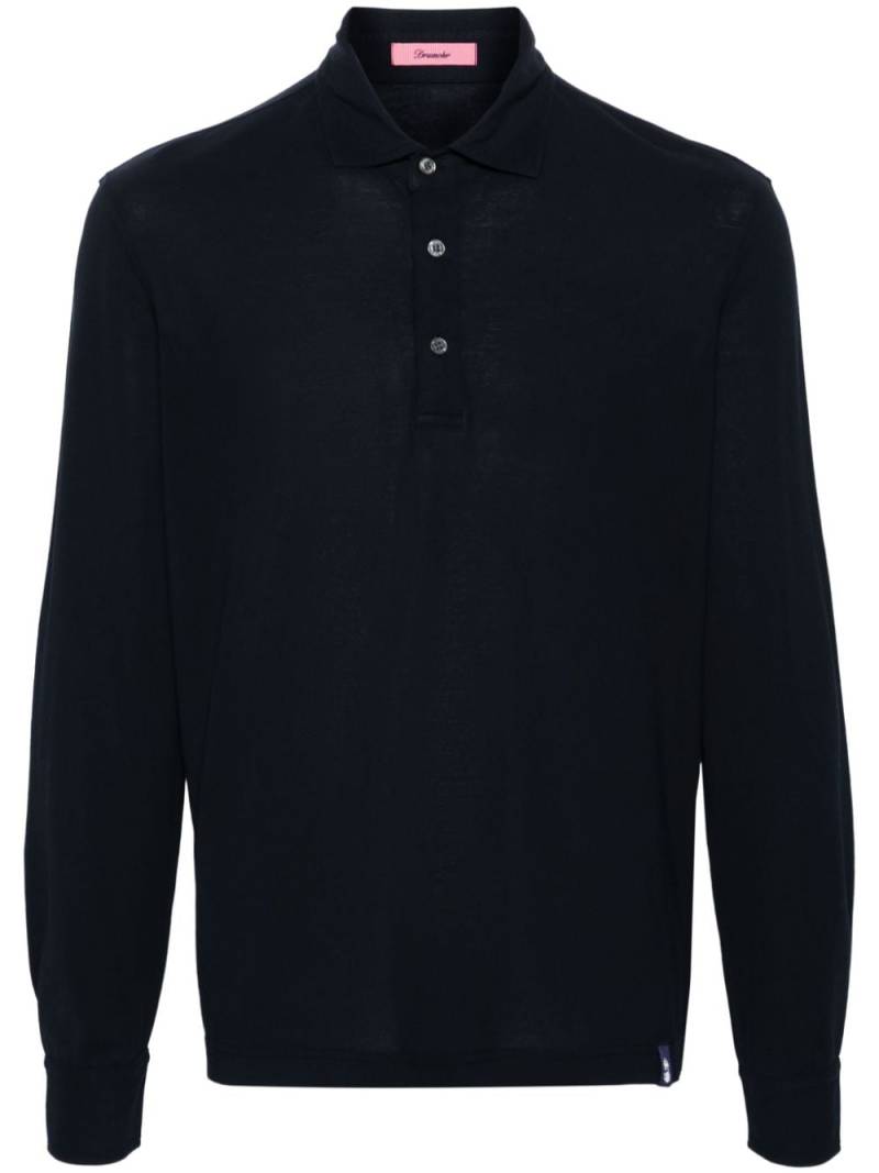 Drumohr spread-collar cotton polo shirt - Blue von Drumohr