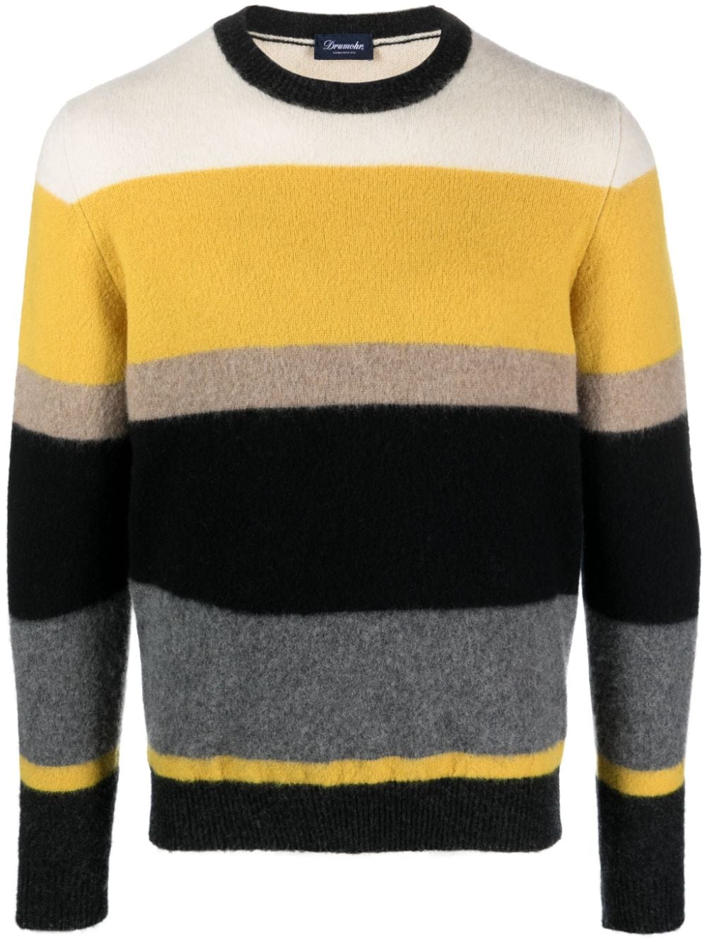 Drumohr stripe-pattern wool jumper - Black von Drumohr