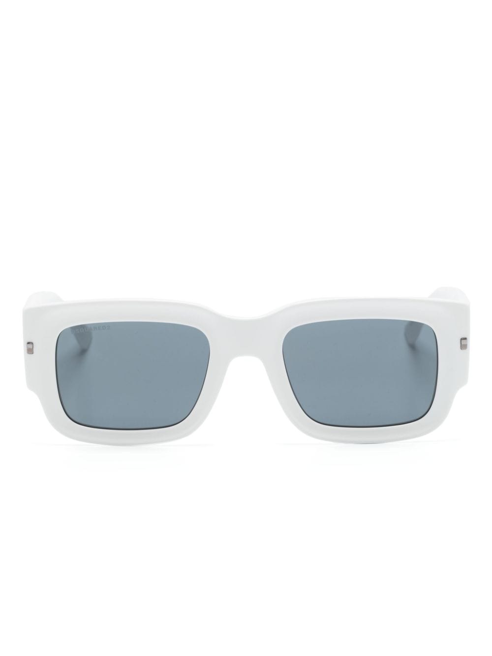 Dsquared2 Eyewear Hype logo-print rectangle-frame sunglasses - White von Dsquared2 Eyewear